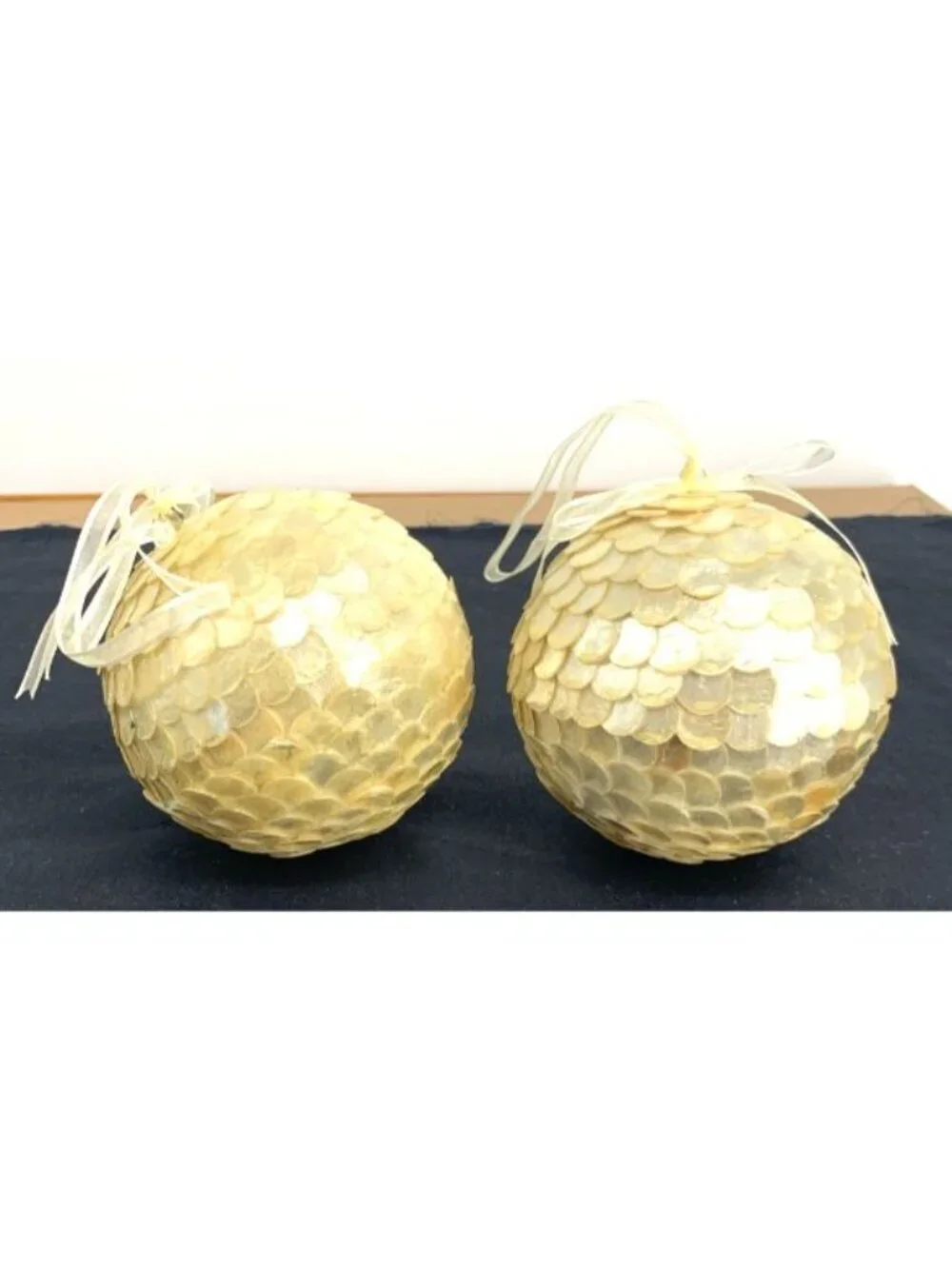 Capiz Shell Christmas Ornaments Scale Pattern Round 5